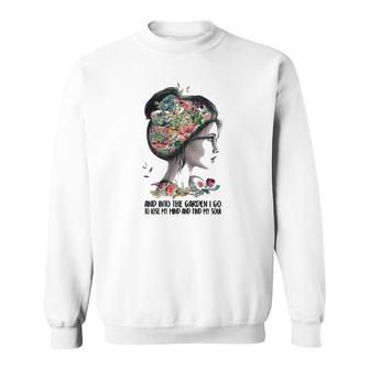 And Into The Garden I Go To Lose My Mind And Find My Son Sweatshirt - Thegiftio UK