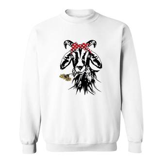 Animal Lover Funny Goat Graphics Sweatshirt | Mazezy