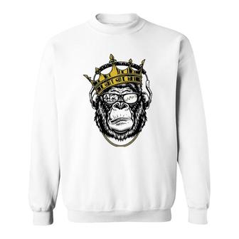 Ape Gang For Life Crown Stock Market Options Trader Apparel Sweatshirt | Mazezy
