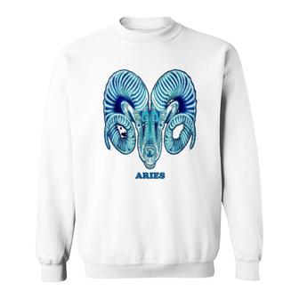 Aries Astrology Zodiac Sign Horoscope Design Sweatshirt | Mazezy