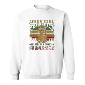 Aries Girl The Mouth Of A Sailor Sweatshirt | Mazezy
