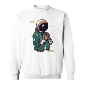 Astronaut Space Travel Retro Aesthetic Streetwear Sweatshirt | Mazezy