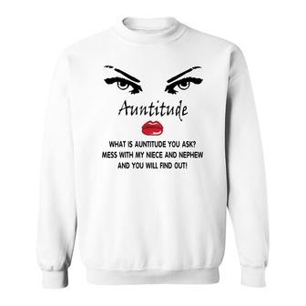 Auntie Tude Funny Sweatshirt | Mazezy