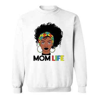 Autism Mom Life Bandana Mother’S Day Afro American Black Mom Sweatshirt | Mazezy