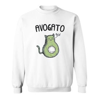 Avogato Avocado Cat Sweatshirt | Mazezy