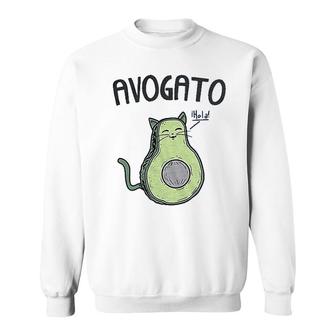 Avogato Funny Avocado Cat Sweatshirt | Mazezy