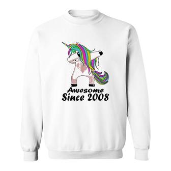 Awesome Unicorn Since 2008 13 Years Old Sweatshirt | Mazezy