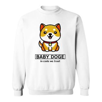 Baby Doge In Code We Trust Sweatshirt | Mazezy