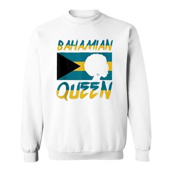 Bahamian Queen Bahamas Flag Pride Home Country Heritage Sweatshirt | Mazezy