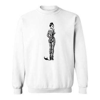 Ball Chain Pin Up Girl Prison Catsuit Sweatshirt | Mazezy