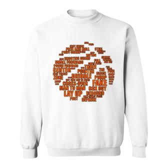 Basketball Terms Motivational Word Cloud Sweatshirt | Mazezy