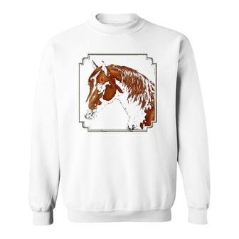 Beautiful Red Chestnut Morgan Portrait Horse Lover Gift Sweatshirt | Mazezy
