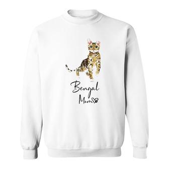 Bengal Mom Cute Cat Mother Kitten Girl Sweatshirt | Mazezy