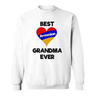 Best Armenian Grandma Ever Armenia Heart Flag Gift Sweatshirt | Mazezy