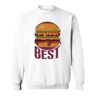 Best Burger Oozing With Cheese Mustard And Mayo Sweatshirt | Mazezy UK