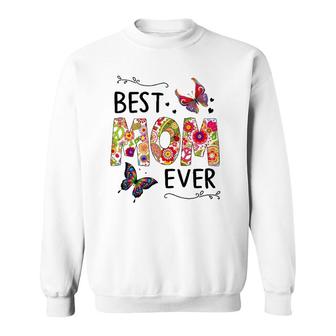 Best Mom Ever Colored Patterns Mother's Day Mama Birthday Sweatshirt | Mazezy