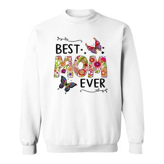 Best Mom Ever Colored Patterns Mother's Day Mama Sweatshirt | Mazezy