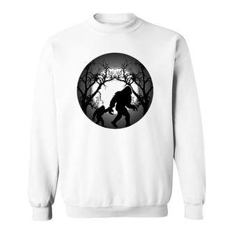 Bigfoot And His Son Wild Outdoor Yeti Father's Day Gift Sweatshirt | Mazezy