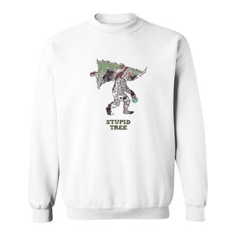 Bigfoot Disc Golf Stupid Tree Sweatshirt | Mazezy