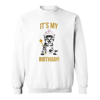 Birthday For Queens Cat Lovers Funny Kitty Animal Pet Sweatshirt | Mazezy