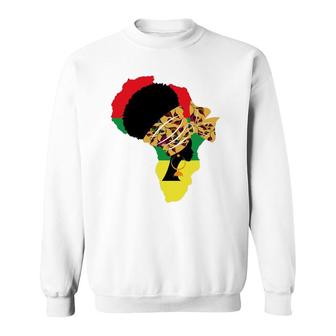 Black Afro Woman Africa Black History Sweatshirt | Mazezy