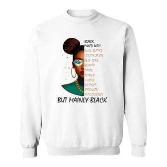 Black Afro Woman Melanin Girl Black History Month Motivation Sweatshirt | Mazezy
