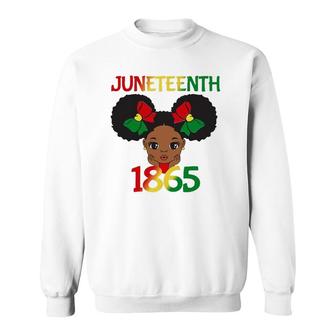 Black Girl Juneteenth 1865 Kids Toddlers Celebration Sweatshirt | Mazezy