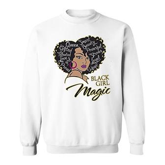 Black Girl Magic Afro Woman Sweatshirt | Mazezy