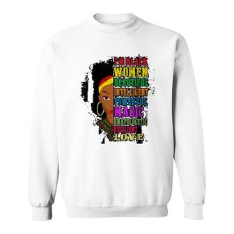 Black Girl Magic Beautiful Sweatshirt | Mazezy