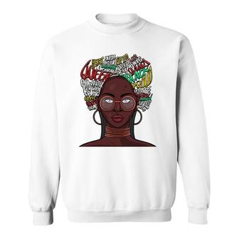 Black Queen S For Women African American Natural Afro Sweatshirt | Mazezy