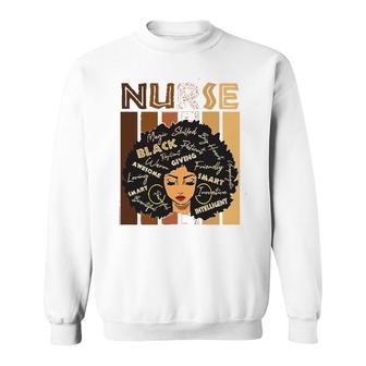 Black Strong Nurse Afro Love Melanin African American Women Sweatshirt | Mazezy