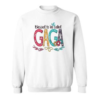 Blessed To Be Called Gaga Colorful Mother's Day Gift Sweatshirt | Mazezy
