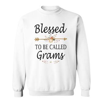 Blessed To Be Called Grams Mother's Day Gifts Raglan Baseball Tee Sweatshirt | Mazezy