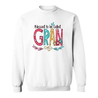Blessed To Be Called Gran Colorful Mother's Day Gift Sweatshirt | Mazezy UK
