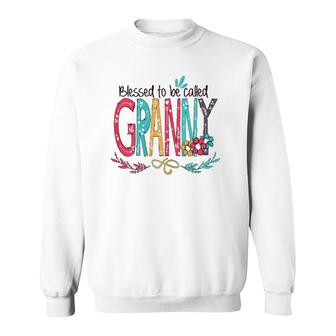 Blessed To Be Called Granny Flower Mother's Day 2022 Ver2 Sweatshirt | Mazezy