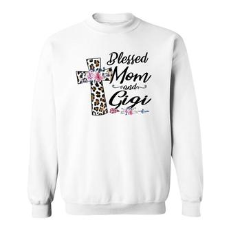 Blessed To Be Called Mom And Gigi Floral Mother's Day Sweatshirt | Mazezy