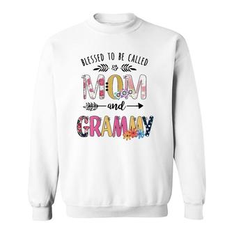 Blessed To Be Called Mom And Grammy Funny Mother Day's Sweatshirt | Mazezy