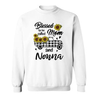 Blessed To Be Called Mom And Nonna Funny Mother Day's Sweatshirt | Mazezy