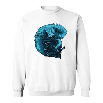 Blue Betta Fish And Siamese Fighting Fish Aquarium Owner Sweatshirt | Mazezy