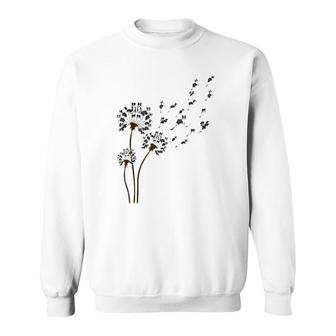 Border Collie Flower Fly Dandelion Funny Dog Sweatshirt | Mazezy