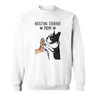 Boston Terrier Mom Cute Bostie Dog Mama Funny Girls Sweatshirt | Mazezy