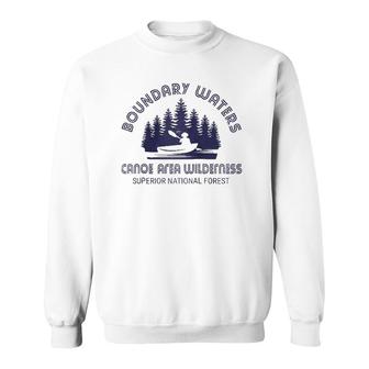 Boundary Waters Canoe Area Distressed Minnesota Bwca Gift Raglan Baseball Tee Sweatshirt | Mazezy