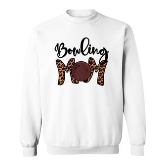 Bowling Mom, Vintage Leopard Mama Bowling Mother's Day Mom Sweatshirt | Mazezy