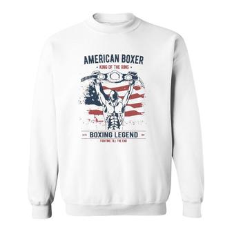 Boxing S For Men Vintage Style Gifts Usa American Boxer Sweatshirt | Mazezy