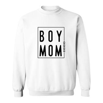 Boy Mom Best Design From Son For Mothers Day Black Word Sweatshirt - Thegiftio UK