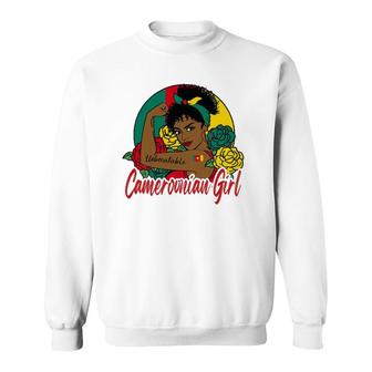 Cameroonian Girl Cameroon Woman Cameroonians Flag Sweatshirt | Mazezy