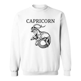 Capricorn Astrology Large Sea Goat Zodiac Symbol Capricorn Sweatshirt - Thegiftio UK
