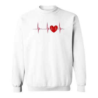 Cardiology Cardiologist Heartbeat Ekg Pulse Cath Lab Nurse Sweatshirt | Mazezy