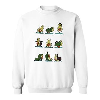 Cartoon Avocado Yoga Sweatshirt | Mazezy
