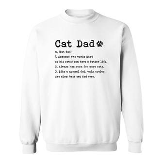 Cat Dad Definition Sweatshirt | Mazezy